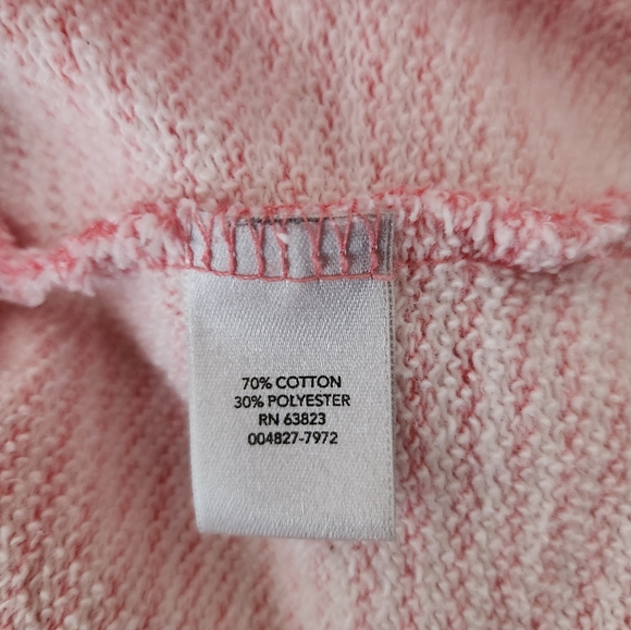 Christopher&Banks, Large, Womens Zippered, Coral/Pink Striped Top - Picture 7 of 7